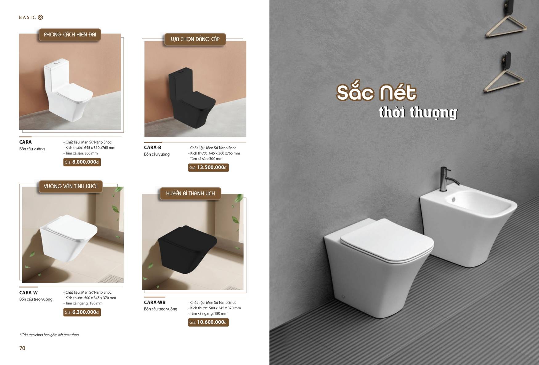 Thiết bị vệ sinh BASIC Bảng giá và Catalogue mới nhất 2025 /Page 35